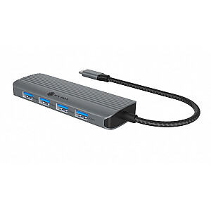 IB-DK4022a-CPD Док-станция 6 в 1, HDMI, USB, PD 