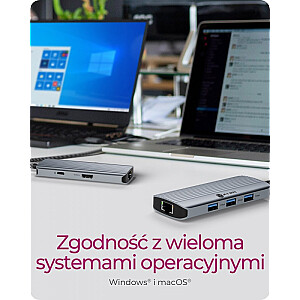 Stacja dokująca IB-DK4034a-CPD 6w1, HDMI,USB,PD,LAN 