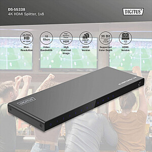 *Разветвитель HDMI DS-55338 