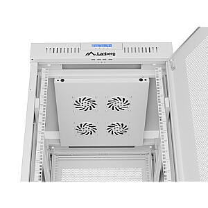 19-дюймовый 27U 600x800 стоечный шкаф с перфорированной дверью LCD серый (Плоская упаковка)