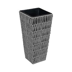 Vazonas WICKER 28х28xH60cm, pilkas