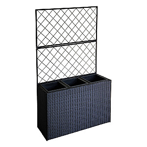 Vazonas WICKER D28xH40cm, pilkas