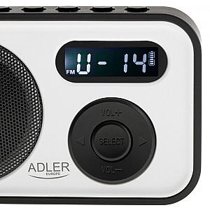 Adler | PLL AM/FM Digital Radio | AD 1906 | Alarm function | White/Black