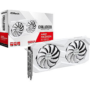 ASRock Radeon RX 6600 Challenger White 8 GB GDDR6 (RX6600 CLW 8G) vaizdo plokštė