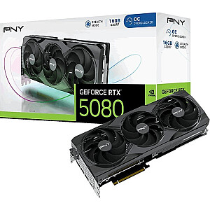 Видеокарта PNY GeForce RTX 5080 с разгоном 16 ГБ GDDR7 (VCG508016TFXPB1-O)