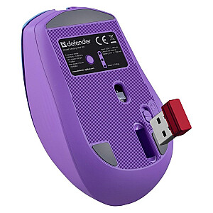 DEFENDER MYSTERY MM-301 RF+BT MOUSE PURPLE 1600 DPI 6P