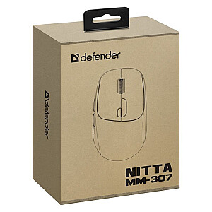 MOUSE DEFENDER NITTA MM-307 RF+BT OPTIC 1600dpi 6P WHITE