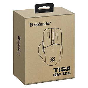 MOUSE DEFENDER GM-126 TISA RF+BT OPTIC 1600dpi 6P WHITE