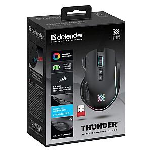 МЫШЬ DEFENDER GM-213 THUNDER RF 1600dpi 8P ЧЕРНЫЙ