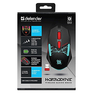 MOUSE DEFENDER GM-126 TISA RF+BT OPTIC 1600dpi 6P BLACK