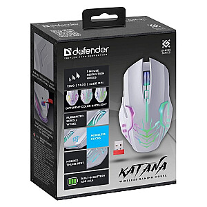 MOUSE DEFENDER GM-511 KATANA RF 3200dpi 7P WHITE