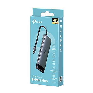 Концентратор TP-LINK UH9120C 3xUSB-A 3.0, 1xUSB-C 3.0, 1xUSB-C PD, HDMI 4K, RJ45 GE, SD, microSD