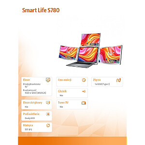 Przenośne monitory do laptopa Smart Life S780 14 cali S780 3 monitory, IPS, 1920x1200 