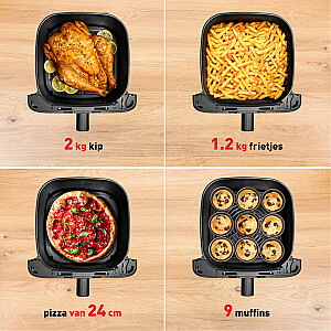 Фритюрница Tefal Easy Fry Mega EY855D10 Single 7,5 л Отдельно стоящая 2020 Вт Фритюрница с горячим воздухом Черная, Нержавеющая сталь