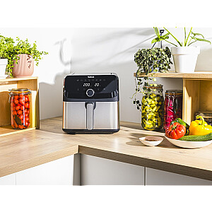 Фритюрница Tefal Easy Fry Mega EY855D10 Single 7,5 л Отдельно стоящая 2020 Вт Фритюрница с горячим воздухом Черная, Нержавеющая сталь