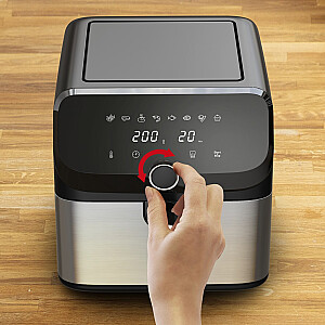 Фритюрница Tefal Easy Fry Mega EY855D10 Single 7,5 л Отдельно стоящая 2020 Вт Фритюрница с горячим воздухом Черная, Нержавеющая сталь