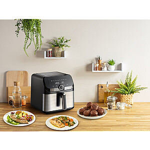 Фритюрница Tefal Easy Fry Mega EY855D10 Single 7,5 л Отдельно стоящая 2020 Вт Фритюрница с горячим воздухом Черная, Нержавеющая сталь
