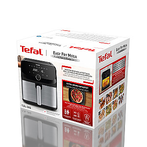 Фритюрница Tefal Easy Fry Mega EY855D10 Single 7,5 л Отдельно стоящая 2020 Вт Фритюрница с горячим воздухом Черная, Нержавеющая сталь