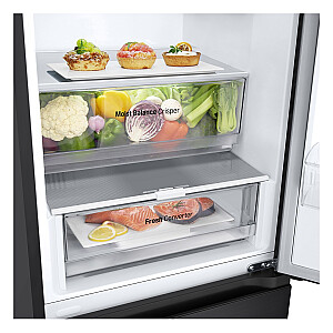 LG Refrigerator | GBV3100EEP | Energy efficiency class E | Free standing | Combi | Height 186 cm | No Frost system | Fridge net capacity 234 L | Freezer net capacity 110 L | Display | 35 dB | Dark Graphite