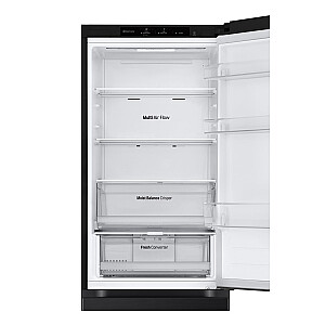 LG Refrigerator | GBV3100EEP | Energy efficiency class E | Free standing | Combi | Height 186 cm | No Frost system | Fridge net capacity 234 L | Freezer net capacity 110 L | Display | 35 dB | Dark Graphite