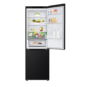 LG Refrigerator | GBV3100EEP | Energy efficiency class E | Free standing | Combi | Height 186 cm | No Frost system | Fridge net capacity 234 L | Freezer net capacity 110 L | Display | 35 dB | Dark Graphite