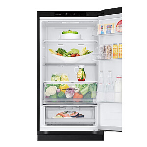 LG Refrigerator | GBV3100EEP | Energy efficiency class E | Free standing | Combi | Height 186 cm | No Frost system | Fridge net capacity 234 L | Freezer net capacity 110 L | Display | 35 dB | Dark Graphite