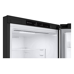 LG Refrigerator | GBV3100EEP | Energy efficiency class E | Free standing | Combi | Height 186 cm | No Frost system | Fridge net capacity 234 L | Freezer net capacity 110 L | Display | 35 dB | Dark Graphite