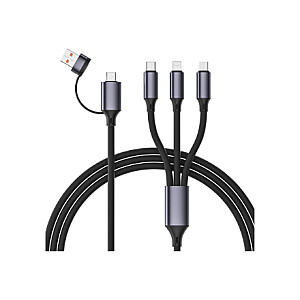 Cablexpert CC-USB2S-ACM31-1.5M Premium silicon 4-in-1 USB charging cable, 1.5 m | Cablexpert