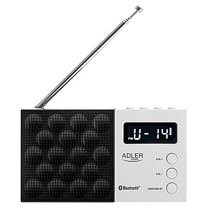 Adler | Digital Radio - PLL AM/FM | AD 1908 | Alarm function | White/Black