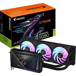 Видеокарта Gigabyte AORUS GeForce RTX 5080 Xtreme Waterforce 16 ГБ GDDR7 (GV-N5080AORUSX W-16GD)