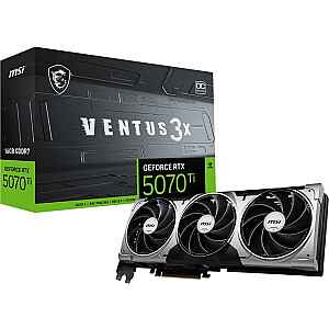 Видеокарта MSI GeForce RTX 5070 Ti Ventus 3X OC 16 ГБ GDDR7 DLSS4