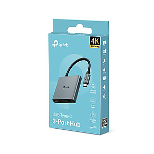 Интерфейсный концентратор TP-Link UH3020C USB Type-C 5000 Мбит/с Серый