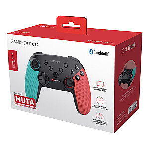 Trust GXT 1246B Muta Black, Blue, Red Bluetooth Gamepad Nintendo Switch, Nintendo Switch Lite