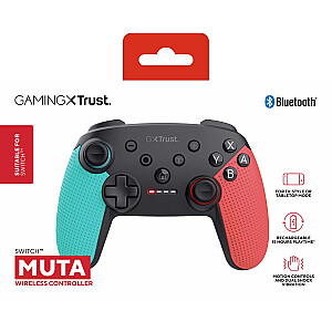 Trust GXT 1246B Muta Black, Blue, Red Bluetooth Gamepad Nintendo Switch, Nintendo Switch Lite