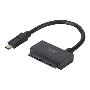 Skaitmenas | USB 3.1 Type-C – SATA 3 adapterio laidas, skirtas 2,5 colio SSD / HDD diskams | DA-70327