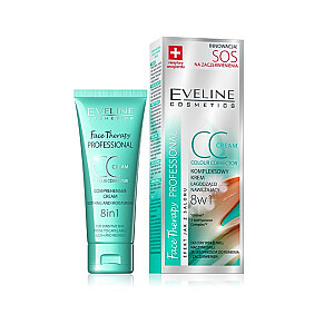 EVELINE Sos CC Cream 8w1 kompleksowy krem łagodząco-nawilżający do cery wrażliwej i naczynkowej 30ml