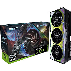 Видеокарта Palit GeForce RTX 5090 GameRock OC 32 ГБ GDDR7 DLSS4 (NE75090S19R5-GB2020G)