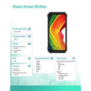 Смартфон Power Armor 18 Ultra 5G 12/512 ГБ IP69K черный