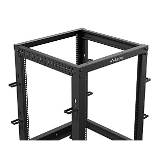 Открытый стеллаж 19&#39;&#39; 15U 600x600-1100 регулируемый черный 