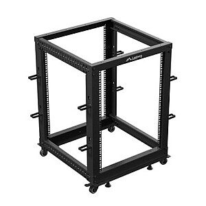 Открытый стеллаж 19&#39;&#39; 15U 600x600-1100 регулируемый черный 