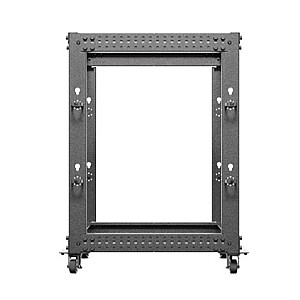 Открытый стеллаж 19&#39;&#39; 15U 600x600-1100 регулируемый черный 