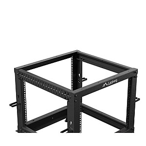 Открытая стойка 19&#39;&#39; 9U 600x600-1100 регулируемая черная 