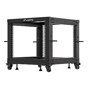 Открытая стойка 19&#39;&#39; 9U 600x600-1100 регулируемая черная 