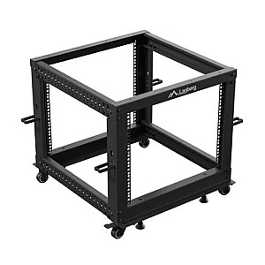 Открытая стойка 19&#39;&#39; 9U 600x600-1100 регулируемая черная 