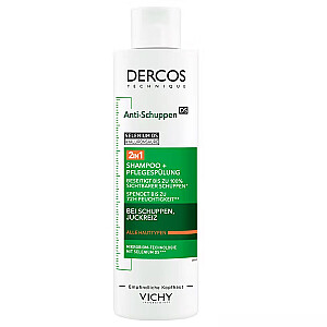 VICHY Dercos Anti-Dandruff Shampoo 2в1 шампунь против перхоти с кондиционером для волос 200мл