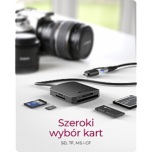 Кардридер CF, TF, SD, microSD, Type-C+A, IB-CR302-CU3 