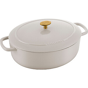 Ketaus puodas Ballarini Bellamonte oval - Ivory, 6,5 l