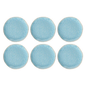 ROSE&amp;TULIPANI CONCERTO FUSE BLUE Набор из 6 салатных тарелок 22 см
