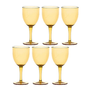 ROSE&TULIPANI FIABA Set of 6 acrylic wine glasses 400 ml, amber