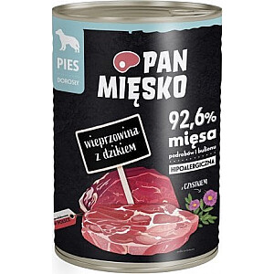 Pan Mięsko Šlapias maistas šunims Kiauliena su šernu (suaugęs) 400 g